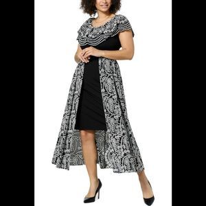 C Wonder by Christian Siriano Runway Ruffle Eyelet Dress Black - Regular